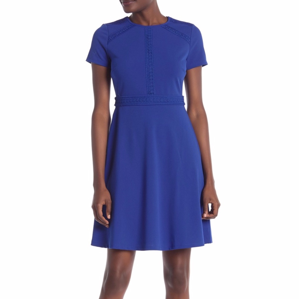 Spense Fit and Flare Scuba Crepe Dress